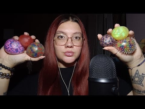 RELAXING STRESS BALL SOUNDS 😴💜 | ASMR ITA