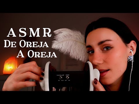 ASMR 3Dio Español 💋 BESITOS & MOUTH SOUNDS de cerca con MASAJE de Orejas 💤