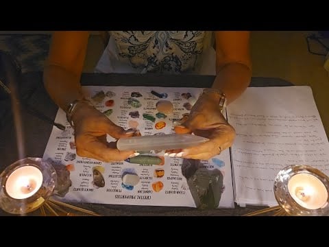 ASMR💎🔮Crystals Collection. Soft Spoken With Summer Cicadas Serenading In The Background 🦗🦗
