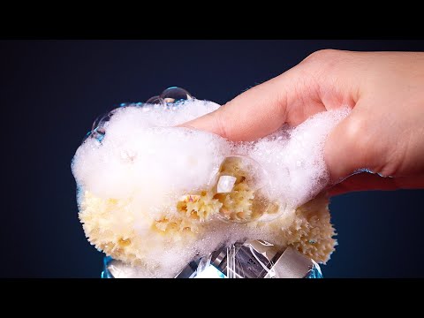 ASMR🧽귀에 거품. .🧼 숭숭 뽀글뽀글. . 귀 가까이 팅글  ㅣ 해면 스펀지로 거품 귀마사지