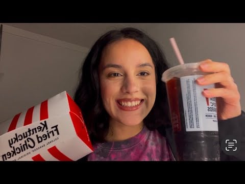 ASMR kfc mukbang no talking! 🩷🤫