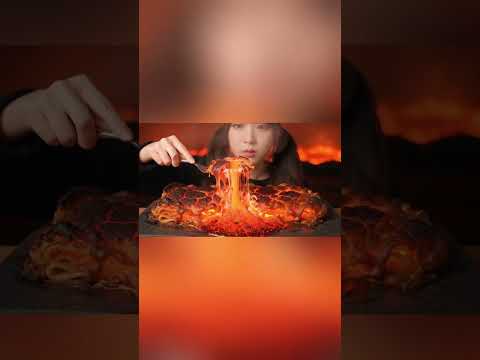 Eating Lava  Lasagne #asmrsounds #asmrvideo #eatingsounds