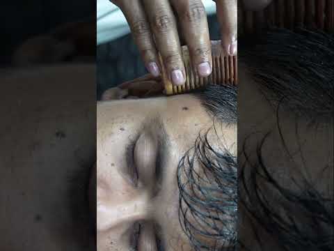ASMR Comb Scratching Sculp Massage #shorts