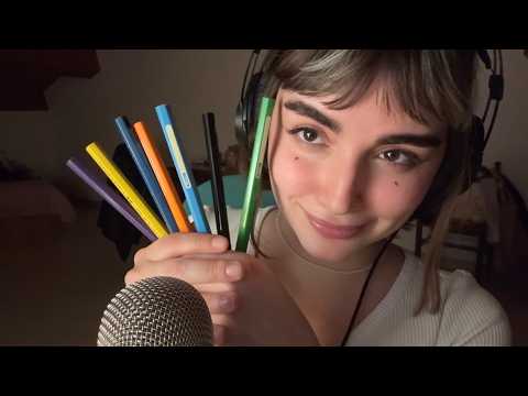 ASMR Coloring Your Face 💕(Soft Spoken, Layered, Mouth Sounds, Face Brushing)