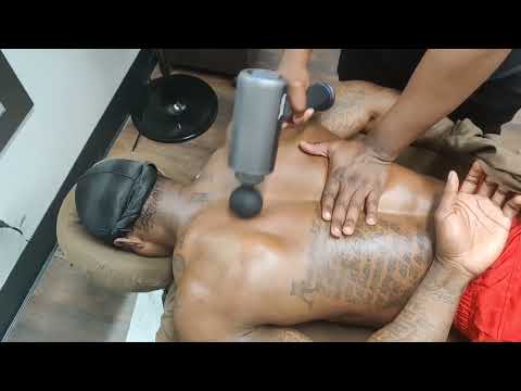 Sports Massage, Activating the Rhomboids and Middle Trapezius on Bodybuilder Client