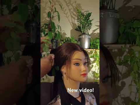 A perfect K-beauty moment 🎀 #asmr #hairstyling #hairtutorial #hairideas #asmrlofi #lovelyhair ##fyp