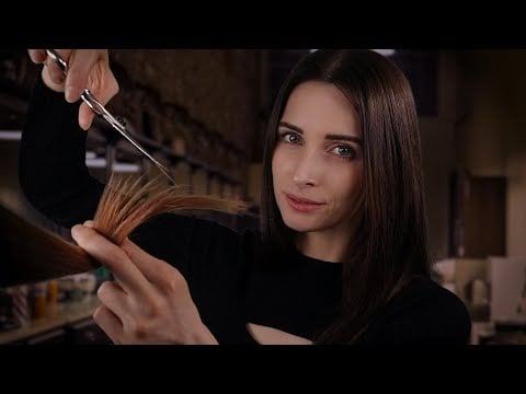 ASMR Deutsch: Friseur Roleplay ✂ Haare schneiden und einschlafen (Hair Brushing / Scheren Sounds)