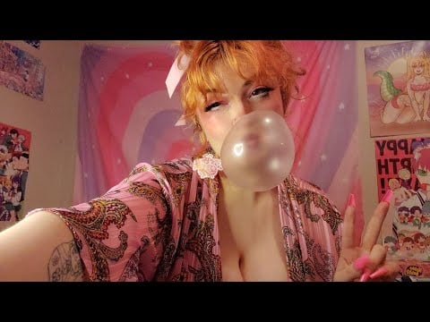 Pink Bubblegum ASMR (Mouth Sounds)