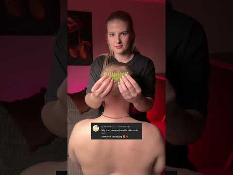 ASMR | Hair Brushing with Jade Comb 💚  #asmr