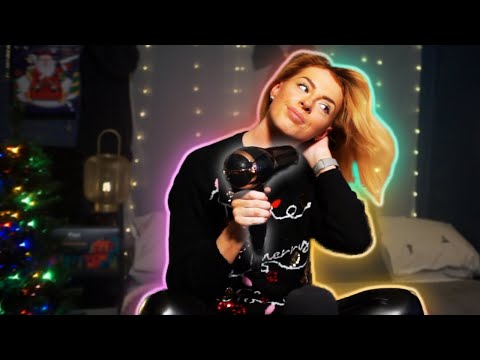 [ASMR] Christmas Blow Dry ASMR | Blow Drying | Real Time Blow Dry!!