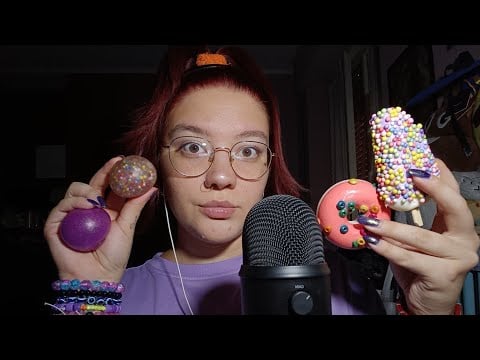 VIDEO MOTIVAZIONALE HAND MOVEMENTS & MOUTH SOUNDS (gelatino squishy, stress ball)😴💜 | ASMR ITA