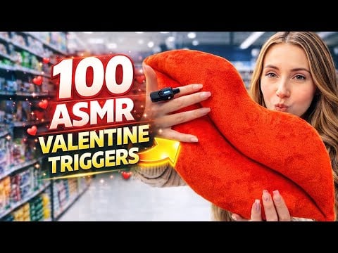 ASMR 100 Triggers in 10 min ❤️ Public ASMR Valentine Vibes✨ Tapping & Scratching😴