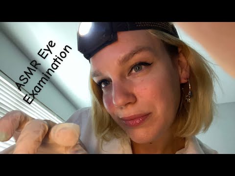 [ASMR] Ultra Relaxing Close Up Eye Examination (Gloves, Light, Writing Sounds)