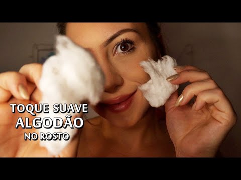 ASMR com SONS COM ALGODÃO, toques suaves no rosto (para se sentir nas nuvens)