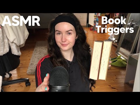 ASMR || Book Triggers📚(fast tapping, gripping, scratching, whispers)