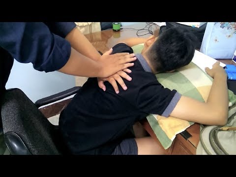 ASMR Relaxing Back Massage ! Oil Free Back Massage