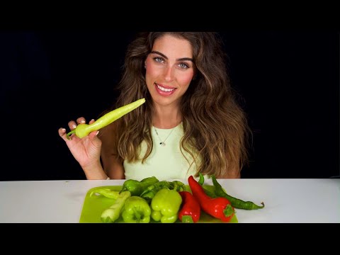 ASMR BİBER YİYORUM | MUKBANG ASMR 🌜| Türkçe ASMR