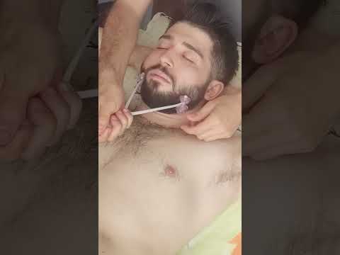 DEEPLY RELAXING CHEST AND HEAD MASSAGE TURKISH THERAPY #satisfying #relaxing #asmr #shorts #massage