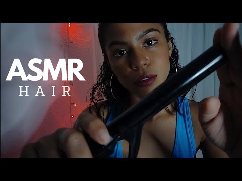 ASMR CABELEIREIRA: Cachos no seu cabelo/ Making curls in your hair PTBR