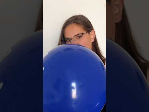 Blowing Blue BalloonAce 💙💙 #asmr #balloon #poppballons #blowing