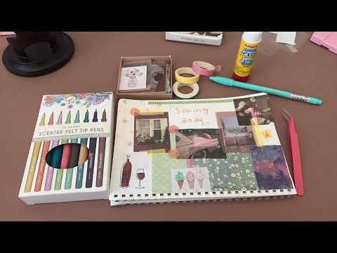 ASMR| Journal with me 📔- Spring theme 🌸🐣🌷🌿