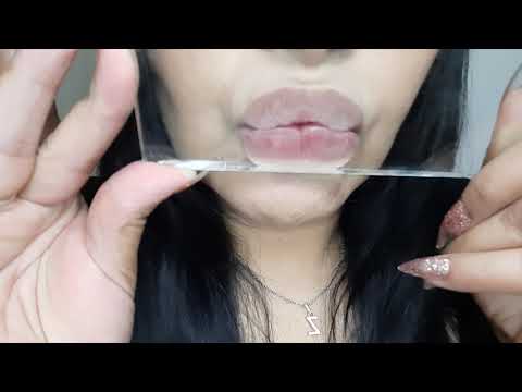 ASMR En Español.- kisses glass. 😛