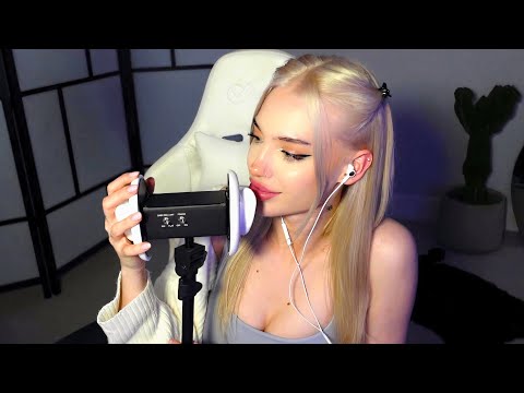 ASMR relaxing slow + fast ear licks to watch before bed ❤️