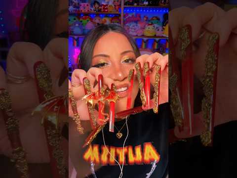 The wildest nails I’ve ever worn 🐉🐉🐉🔥🔥🔥 #asmr #nailart #visualtingle #asmrsounds #satisfying