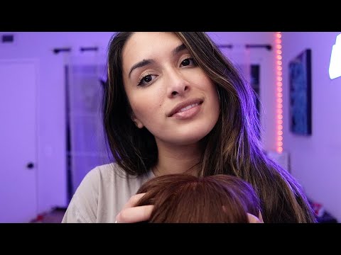 ASMR Gently Brushing + Playing w/ Your Hair