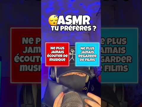 ASMR • TU PREFERES ? DIT MOI TES REPONSES EN COMMENTAIRES !  #asmr #triggersforsleep #asmrfrançais