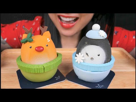 CUTEST MOUSSE CAKE (ASMR EATING SOUNDS) NO TALKING | SAS-ASMR