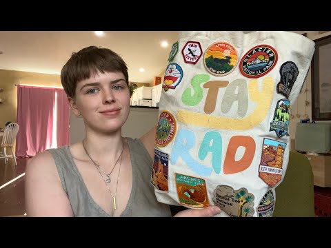 ASMR What’s in My Bag (soft spoken with tapping + tracing)