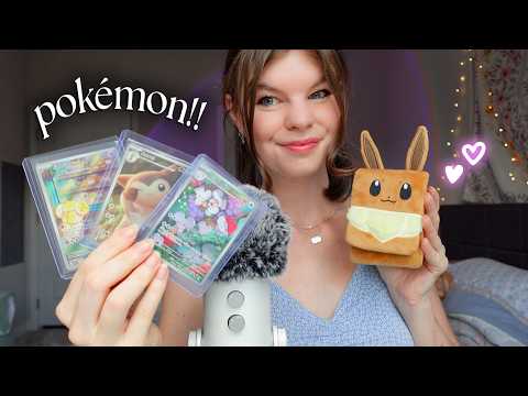 ASMR pokémon card haul 💖 cupped whispers + show & tell
