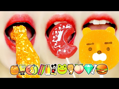 [ASMR MUKBANG] Emoji Food Challenge 이모지 입술 먹방 eating sounds