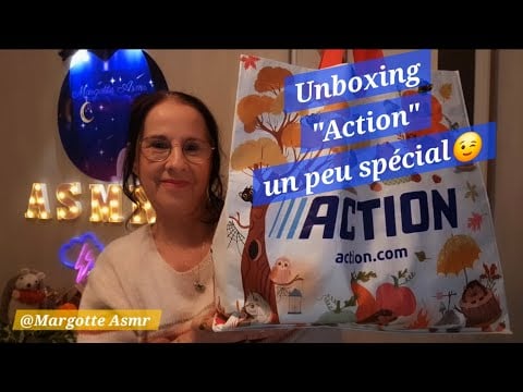 ASMR français : Unboxing "Action" un peu spécial 😉 Blabla/annonce 💬💬 à regarder jusqu'au bout.....
