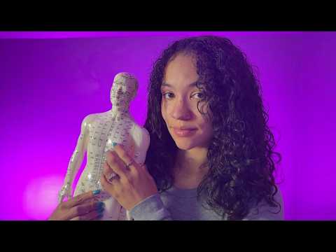 ASMR Tapping on my Acupuncture Doll with Different Nail Sets