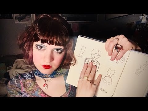 asmr ~ designing your space age holiday dress (it’s 1968)🛸❄️