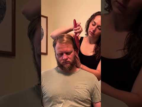 ASMR Hair Brushing Head Massage #realpersonasmr #relaxing #asmr #asmrmassage #hairbrushing