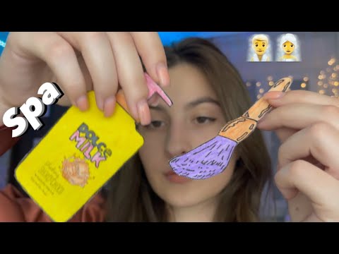 Asmr spa with paper tools