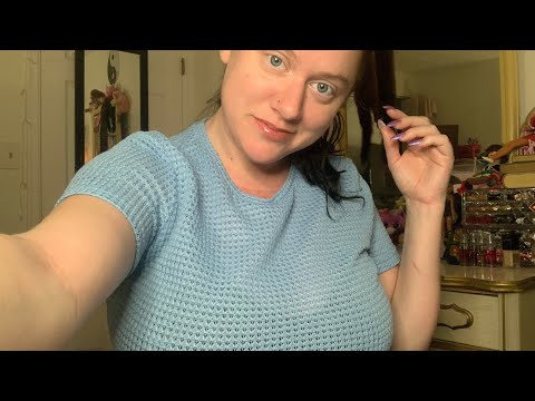 ASMR Fabric Scratching Waffle Shirt with Whisper Rambling (fast & aggressive)