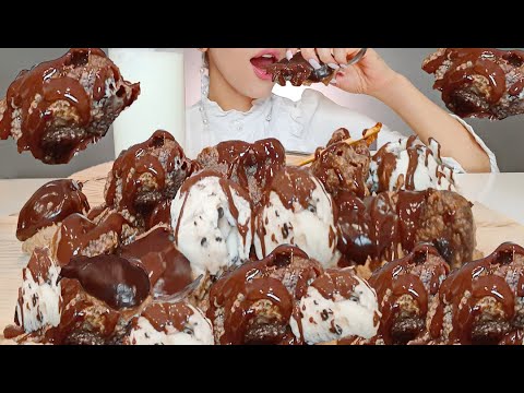 ASMR  Fried Ice-Cream & Fried Marshmallows Dessert MUKBANG!!