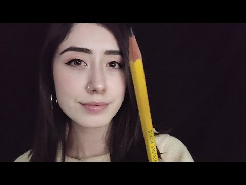 ASMR | Drawing Numbers on Your Face with Pencil (Whispered, Layered Sounds)