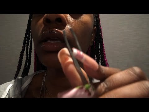 ASMR 🍒 Giving You Skinny Y2K Brows RP (acrylic nail tapping)
