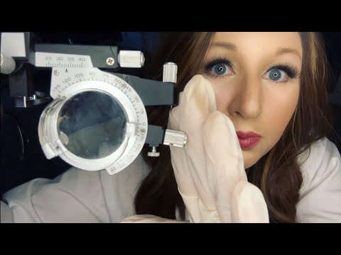 ASMR Eye Exam For Lenses | Up Close Personal Attention | Pen Light | Gloves