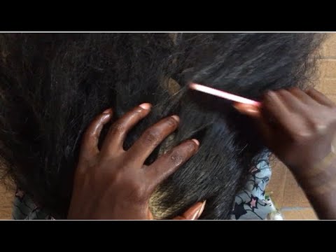 Asmr Scratching Dandruff And oiling my doll hair. #asmrsounds #dandruff #doll