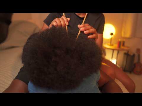 ASMR | Real Person Scalp Check & Sensory Test on Afro Hair