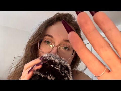 ASMR telling you a secret (head massage + inaudible/unintelligible whispers) ☁️