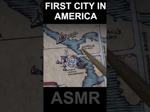 The Very First Permanent City in America  ( ASMR Vintage Map Tracing )