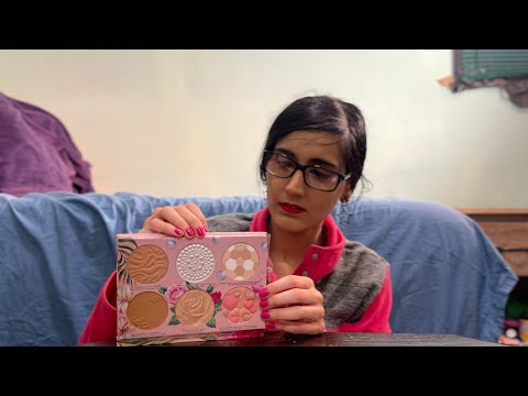 ASMR Makeup Haul Soft Spoken (Whisper haul tapping lid opening closing & makeup sounds)