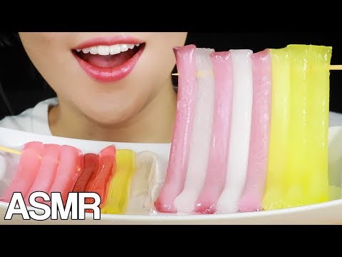 ASMR FROZEN JELLY NOODLES EATING SOUNDS MUKBANG NO TALKING